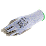 586417 | Mapa Spontex Krytech 586 Grey Polyurethane Coated PUR Work Gloves, Size 7, Small, 2 Gloves