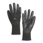 13839 | Kimberly Clark Black Polyurethane Coated PUR Work Gloves, Size 9, Large, 24 Gloves