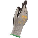 580 9 | Mapa Krynit Black Nitrile Coated HDPE Work Gloves, Size 9, Large, 2 Gloves