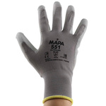 551 9.5 | Mapa Ultrane Grey Work Gloves, Size 9, Large, 2 Gloves