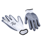 104-MAT | BM Polyco Matrix White Nitrile Coated Nylon Work Gloves, Size 10, Large, 10 Gloves