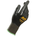 526 10 | Mapa Ultrane Black Nitrile Coated Nitrile Work Gloves, Size 10, Large, 2 Gloves