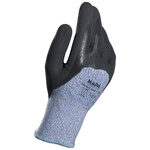 582 10 | Mapa Krynit Black Nitrile Coated HDPE Work Gloves, Size 10, Large, 2 Gloves