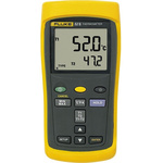 Fluke 52 II Wired Digital Thermometer for Industrial Use, E, J, K, N, R, S, T Probe, 2 Input(s), +1767°C Max, ±(0.05 %
