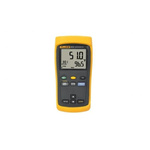 Fluke 51 II Wired Digital Thermometer for Industrial Use, E, J, K, N, R, S, T Probe, 1 Input(s), +1767°C Max, ±(0.05 %