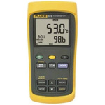 Fluke 53 II Wired Digital Thermometer for Industrial Use, E, J, K, N, R, S, T Probe, 1 Input(s), +1767°C Max, ±0.05 %