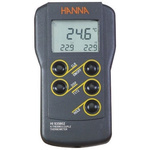 Hanna Instruments HI 935002 Wired Digital Thermometer for Laboratory Use, K Probe, 2 Input(s), +1350°C Max, ±0.2 %