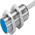 Festo SIEH Series Inductive Barrel-Style Proximity Sensor, M18 x 1, 8 mm Detection, NPN Output, 10 → 30 V dc,
