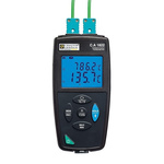 Chauvin Arnoux CA 1822 Wired Digital Thermometer for Multipurpose Use, E, J, K, N, R, S, T Probe, 2 Input(s) - RS