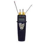 Chauvin Arnoux TK 2002 Handheld Digital Thermometer for Multipurpose Use, K Probe, 2 Input(s), +1000°C Max
