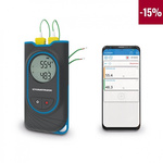 SAUERMANN. Probe Digital Thermometer for Multipurpose Use, K Probe, 2 Input(s), +1300°C Max