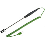 RS PRO K Pipe Clip Surface Temperature Probe, 195mm Length, 6mm Diameter, +800 °C Max, With SYS Calibration