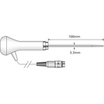 Comark Food Penetration Probe PX22L for use with Comark C20 C21 C22 N9094 With 3.3mm Probe Diameter