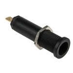 Staubli Black Female Banana Socket, 4 mm Connector, Tab Termination, 10A, 1000V, Gold Plating
