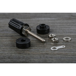 RS PRO 16A, Black Binding Post With Brass Contacts and Nickel Plated