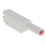 Staubli White Male Banana Plug, 4 mm Connector, Solder Termination, 32A, 1000V, Gold Plating