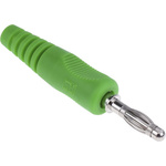 binder Green Male Banana Plug, 4 mm Connector, 16A, 50V, Nickel Plating