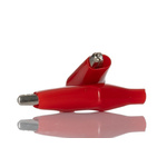 RS PRO Crocodile Clip, Nickel-Plated Steel Contact, 5A, Red