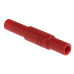 Hirschmann Test & Measurement Red Male Banana Plug, 4 mm Connector, Screw Termination, 24A, 1000V ac/dc, Nickel Plating