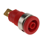 Hirschmann Test & Measurement Red Female Banana Socket, 4 mm Connector, Tab Termination, 32A, 1000V ac/dc, Gold Plating