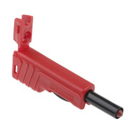 Hirschmann Test & Measurement Red Male Banana Plug, 4 mm Connector, Screw Termination, 30A, 60V dc, Nickel Plating