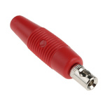 Hirschmann Test & Measurement Red Male Banana Plug, 4 mm Connector, Screw Termination, 16A, 30 V ac, 60V dc, Nickel