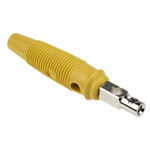 Hirschmann Test & Measurement Yellow Male Banana Plug - Screw, 60V dc