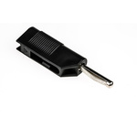 Hirschmann Test & Measurement Black Male Banana Plug, 4 mm Connector, Screw Termination, 30A, 60V dc, Nickel Plating