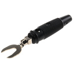 Hirschmann Test & Measurement Black Male Test Terminal, 4 mm Connector, Screw Termination, 30A, 30 V ac, 60V dc, Nickel