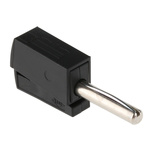 Wago Black Male Banana Plug, 4 mm Connector, Cage Clamp Termination, 20A, 42V, Nickel Plating