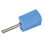 Wago Blue Male Banana Plug, 4 mm Connector, Cage Clamp Termination, 20A, 42V, Nickel Plating