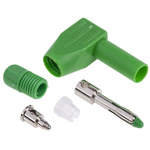 RS PRO Green Male Banana Plug, 4 mm Connector, Solder Termination, 20A, 1000V