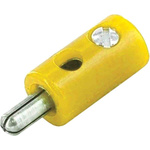 RS PRO Yellow Male Banana Plug, 32A, 30V, Nickel Plating