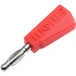 RS PRO Red Male Banana Plug, 4 mm Connector, Solder Termination, 19A, 30V, Nickel Plating
