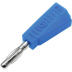 RS PRO Blue Male Banana Plug, 4 mm Connector, Solder Termination, 19A, 30V, Nickel Plating