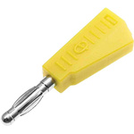 RS PRO Yellow Male Banana Plug, 4 mm Connector, Solder Termination, 19A, 30V, Nickel Plating