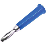 RS PRO Blue Male Banana Plug, 4 mm Connector, 19A, 30V, Nickel Plating