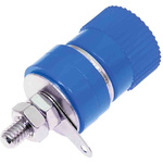 RS PRO Blue Female Banana Socket, 4 mm Connector, Solder Termination, 24A, 30V, Nickel Plating