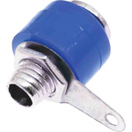 RS PRO Blue Female Banana Socket, 4 mm Connector, Solder Termination, 19A, 30V, Nickel Plating