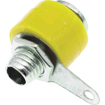 RS PRO Yellow Female Banana Socket, 4 mm Connector, Solder Termination, 19A, 30V, Nickel Plating