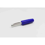 RS PRO Blue Male Banana Connectors, Solder Termination, 10A, 50V, Silver Plating