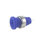 RS PRO Blue Female Banana Socket, 4 mm Connector, Tab Termination, 24A, 1000V, Nickel, Tin Plating