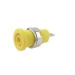 RS PRO Yellow Female Banana Socket, 4 mm Connector, Tab Termination, 24A, 1000V, Nickel, Tin Plating