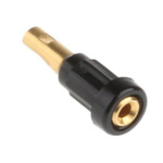 Staubli Black Female Banana Socket, 1mm Connector, Solder Termination, 20A, 30 V, 60V dc, Gold Plating