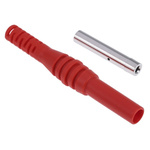 Staubli Red Female Banana Socket, 4 mm Connector, Solder Termination, 19A, 1000V, Nickel Plating