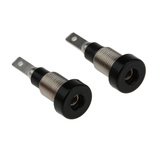 Staubli Black Female Banana Socket, 2mm Connector, Tab Termination, 10A, 30 V, 60V dc, Silver Plating