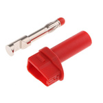 Staubli Red Male Banana Plug, 4 mm Connector, Solder Termination, 33A, 500V, Nickel Plating