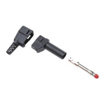 Staubli Black Male Banana Plug, 4 mm Connector, Solder Termination, 32A, 500V, Nickel Plating