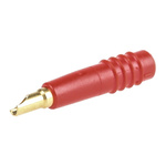 Staubli Red Female Test Socket, 1mm Connector, Solder Termination, 6A, 30 V, 60V dc, Gold Plating