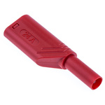 Hirschmann Test & Measurement Red Male Banana Plug, 4 mm Connector, Screw Termination, 24A, 1000V, Nickel Plating